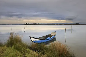 Traditional boats in the Ria de Aveiro, Beira Litoral, Portugal Traditional boats in the Ria de Aveiro, Beira Litoral, Portugal