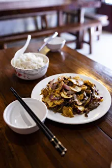 Traditional Choptsticks and food, Guillin, China, Asia Traditional Choptsticks and food, Guillin, China, Asia