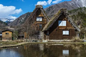 Traditional farmouses in the rural village of Shirakawago, Gifu Prefecture, Japan Traditional farmouses in the rural village of Shirakawago, Gifu Prefecture, Japan