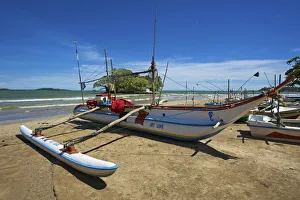 Traditional fishing boat, Taprobane Island, Weligama, Sri Lanka Traditional fishing boat, Taprobane Island, Weligama, Sri Lanka
