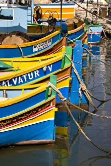Traditional fishing boats, Marsaxlokk, Malta Traditional fishing boats, Marsaxlokk, Malta