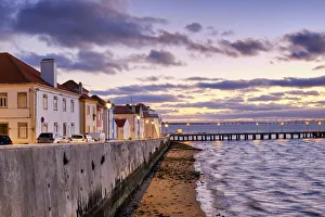The traditional fishing village of Alcochete, spreading along the river Tagus The traditional fishing village of Alcochete, spreading along the river Tagus