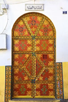 Tangier Collection: Traditional Moroccan Decorative Door, Tangier, Morocco, North Africa