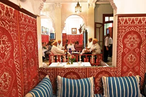 Tangier Collection: Traditional Moroccan Musicians Performing in a Restaurant, Tangier, Morocco, North Africa