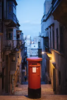 Traditional Red Post Box, Valletta, Malta Traditional Red Post Box, Valletta, Malta