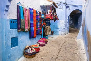 Traditional shops in Chefchaouen, Morocco Traditional shops in Chefchaouen, Morocco