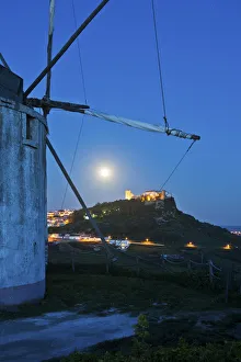 Traditional windmills at the Serra do Louro in the Arrabida Natural Park Traditional windmills at the Serra do Louro in the Arrabida Natural Park