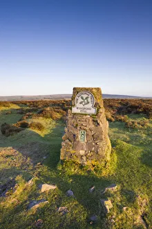 Triangulation Pillar (Trig Point) on Winsford Hill in Exmoor National Park, Somerset Triangulation Pillar (Trig Point) on Winsford Hill in Exmoor National Park, Somerset