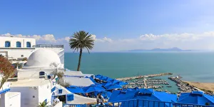 Tunisia, Sidi Bou Said, Cafe des Delices, also called Cafe Sidi Chabaane Tunisia, Sidi Bou Said, Cafe des Delices, also called Cafe Sidi Chabaane