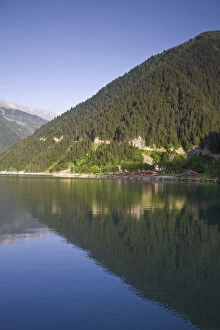 Images Dated 18th August 2008: Turkey, Trabzon, Uzungol, Kackar Mountains reflecting in lake
