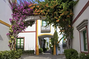 Typically Spanish Houses, Puerto de Morgan, Gran Canaria, Canary Islands, Spain, Atlantic Typically Spanish Houses, Puerto de Morgan, Gran Canaria, Canary Islands, Spain, Atlantic