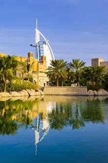 UAE, Dubai, Burj Al Arab Hotel from Madinat Jumeirah UAE, Dubai, Burj Al Arab Hotel from Madinat Jumeirah