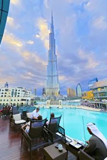 UAE, Dubai, Burj Khalifa from The Address Downtown Hotel UAE, Dubai, Burj Khalifa from The Address Downtown Hotel