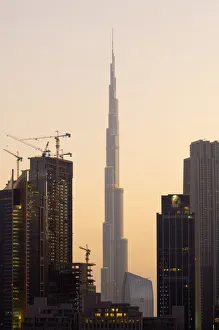 UAE, Dubai, Burj Khalifa and buildings under construction UAE, Dubai, Burj Khalifa and buildings under construction