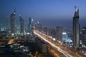 Images Dated 1st March 2007: UAE, Dubai, Sheik Zayed Road Area, Emirates Towers