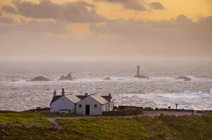Images Dated 10th November 2009: UK, England, Cornwall, Lands End and Longships Lighthouse