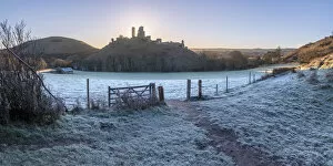 Frosty Collection: UK, England, Dorset, Corfe Castle