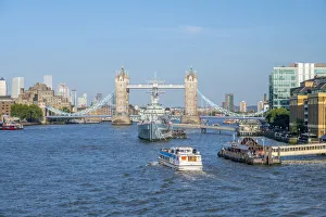 UK, England, London, Tower Bridge and HMS Belfast UK, England, London, Tower Bridge and HMS Belfast
