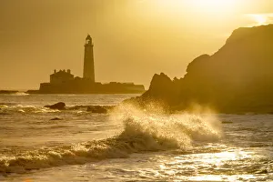 UK, England, Tyne and Wear, North Tyneside, Whitley Bay, St Mary's Island, St. Mary's Lighthouse UK, England, Tyne and Wear, North Tyneside, Whitley Bay, St Mary's Island, St. Mary's Lighthouse