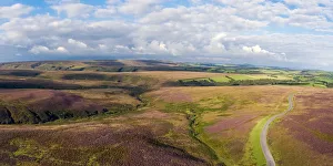 United Kingdom, Devon, Exmoor National Park, aerial view over the moors United Kingdom, Devon, Exmoor National Park, aerial view over the moors