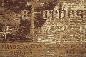 USA, Alabama, Decatur, faded wall advertsing sign USA, Alabama, Decatur, faded wall advertsing sign