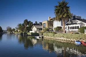 USA, California, Los Angeles, Venice, homes along Venice canals USA, California, Los Angeles, Venice, homes along Venice canals