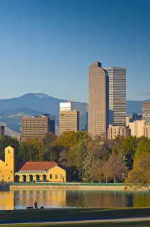 USA, Colorado, Denver, Skyline across the Denver City Park USA, Colorado, Denver, Skyline across the Denver City Park