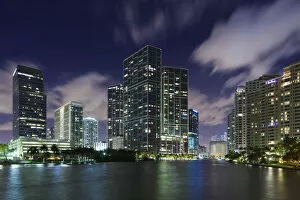 Images Dated 25th December 2012: USA, Florida, Miami, city skyline from Brickell Key