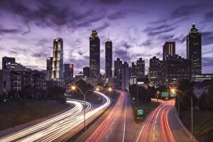 Atlanta Gallery: USA, Georgia, Atlanta, city skyline from Interstate 20