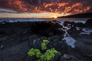 USA, Hawaii, Maui, Keanae Beach, sunrise USA, Hawaii, Maui, Keanae Beach, sunrise