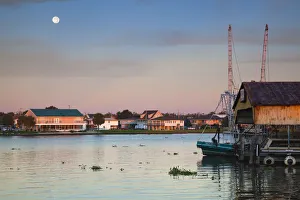 USA, Louisiana, Lafitte, Bayou and town USA, Louisiana, Lafitte, Bayou and town