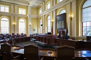 USA, Maine, Augusta, Maine State House, chamber of The State Senate USA, Maine, Augusta, Maine State House, chamber of The State Senate