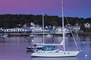 USA, Maine, Boothbay Harbor, boats, dusk USA, Maine, Boothbay Harbor, boats, dusk
