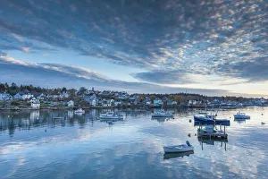 USA, Maine, Stonington, Stonington Harbor, dawn USA, Maine, Stonington, Stonington Harbor, dawn