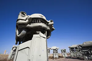 USA, Nebraska, Alliance, Carhenge, outdoor sculpture modelled on Stonehenge in England USA, Nebraska, Alliance, Carhenge, outdoor sculpture modelled on Stonehenge in England