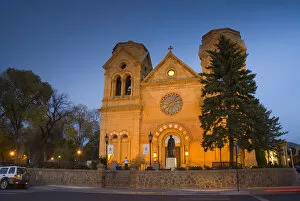 Images Dated 11th July 2008: USA, New Mexico, Santa Fe, Cathedral Basilica of Saint Francis of Assisi (1869)