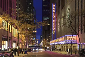 USA, New York City, Midtown Manhattan, Rockefeller Center, Radio City Music Hall USA, New York City, Midtown Manhattan, Rockefeller Center, Radio City Music Hall