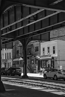 USA, New York, Queens, Astoria, under the subway USA, New York, Queens, Astoria, under the subway