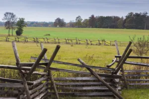 USA, Pennsylvania, Gettysburg, Battle of Gettysburg, battlefield fence USA, Pennsylvania, Gettysburg, Battle of Gettysburg, battlefield fence