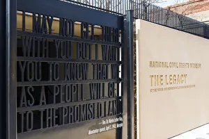 USA, Tennessee, Memphis, Lorraine motel, Martin Luther King quote USA, Tennessee, Memphis, Lorraine motel, Martin Luther King quote