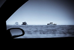 USA, Texas, Car on Interstate 40 (I-40) USA, Texas, Car on Interstate 40 (I-40)
