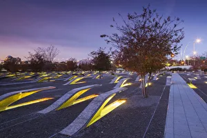 USA, Virginia, Arlington The Pentagon, Pentagon 911 Memorial, dawn USA, Virginia, Arlington The Pentagon, Pentagon 911 Memorial, dawn