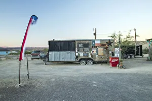 USA, West Texas, Terlingua Ghost Town, BBQ stall USA, West Texas, Terlingua Ghost Town, BBQ stall