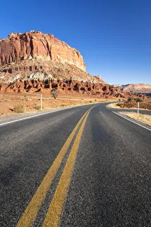 Utah State Route 24 by Whiskey Flat rock formation, Capitol Reef National Park, Utah Utah State Route 24 by Whiskey Flat rock formation, Capitol Reef National Park, Utah