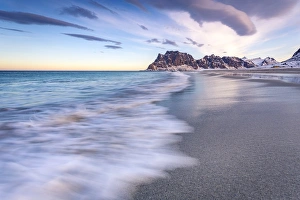 Uttakleiv beach, Lofoten Island, Norway Uttakleiv beach, Lofoten Island, Norway