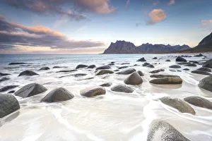 Uttakleiv beach, Lofoten Islands, Norway Uttakleiv beach, Lofoten Islands, Norway