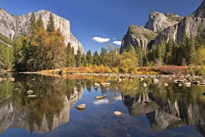 October Collection: Valley View of El Capitan from the Merced River, Yosemite, California, USA. Autumn