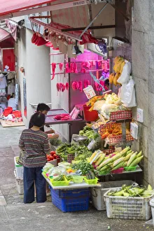 Vegetable stall, Sai Ying Pun, Hong Kong Island, Hong Kong Vegetable stall, Sai Ying Pun, Hong Kong Island, Hong Kong