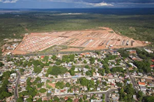Venezuela, Aerial view of Ciudad Bolivar and Orinocco River Venezuela, Aerial view of Ciudad Bolivar and Orinocco River