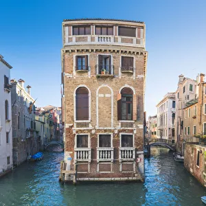 Venice, Veneto, Italy. Palace on a narrow canal Venice, Veneto, Italy. Palace on a narrow canal